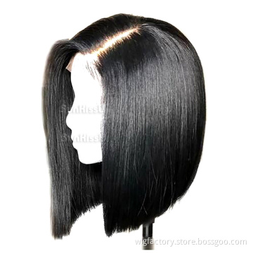 cheap price short bob lace wigs,unprocessed cuticle aligned human hair bob wig,bob lace front wig